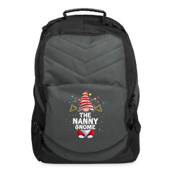 The Nanny Gnome Christmas Holiday Family - Computer Backpack - charcoal - Front