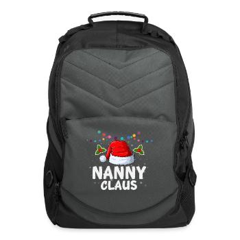 Nanny Claus Santa Hat Christmas - Computer Backpack - charcoal - Front