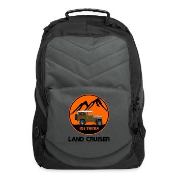 Toyota Land Cruiser J40 Off-Road Car Mountain - Computer Backpack - charcoal - Front
