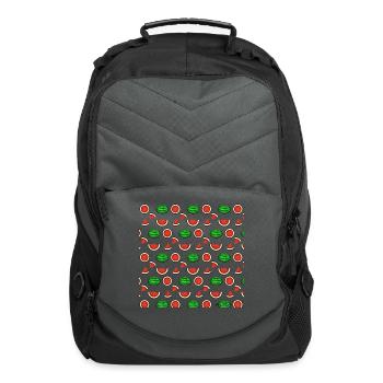 Summer Watermelon Pattern - Computer Backpack - charcoal - Front