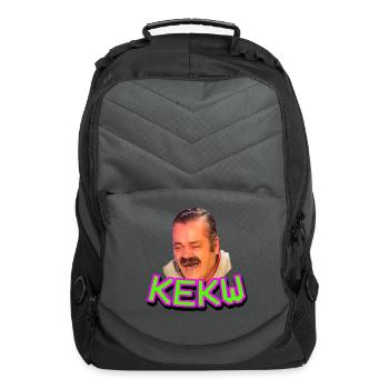 kekw twitch emote funny laugh - Computer Backpack - charcoal - Front