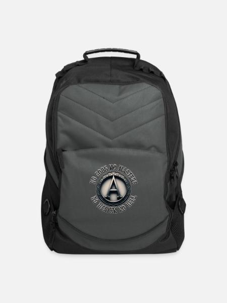 No Gods - No Masters - No Heaven - No Hell - Computer Backpack - charcoal