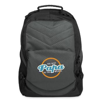 papa father daddy - Computer Backpack - charcoal - Front