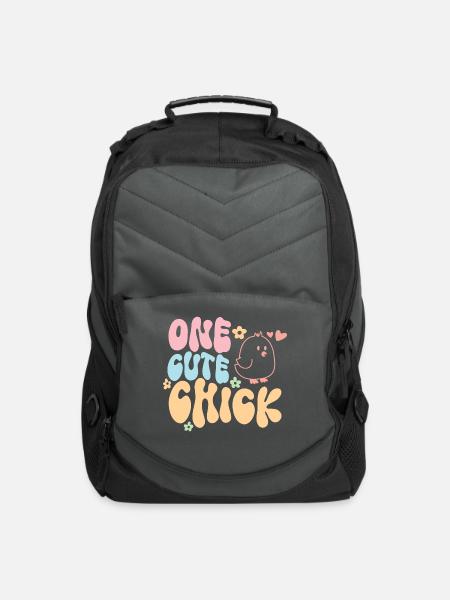 One Cute Chick - Computer Backpack - charcoal