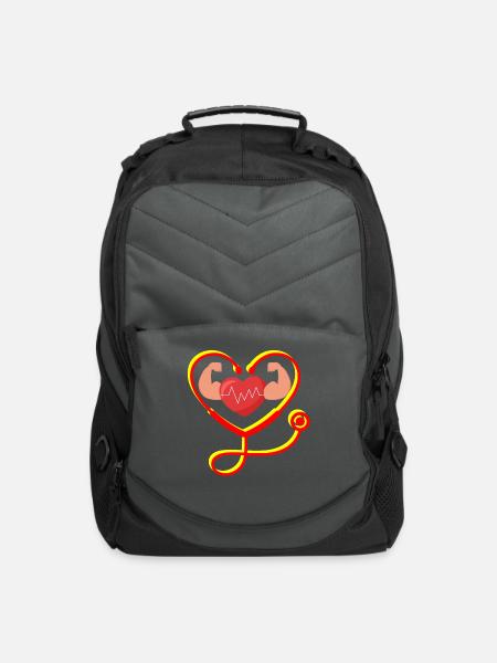 Stethoscope - Computer Backpack - charcoal