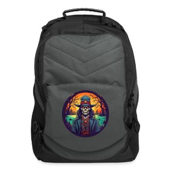 Scary Halloween Party Costume Voodoo Priest - Computer Backpack - charcoal - Front