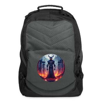 Scary Halloween Party Costume Demon - Computer Backpack - charcoal - Front