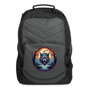 Scary Halloween Party Costume Werewolf - Computer Backpack - charcoal - Front