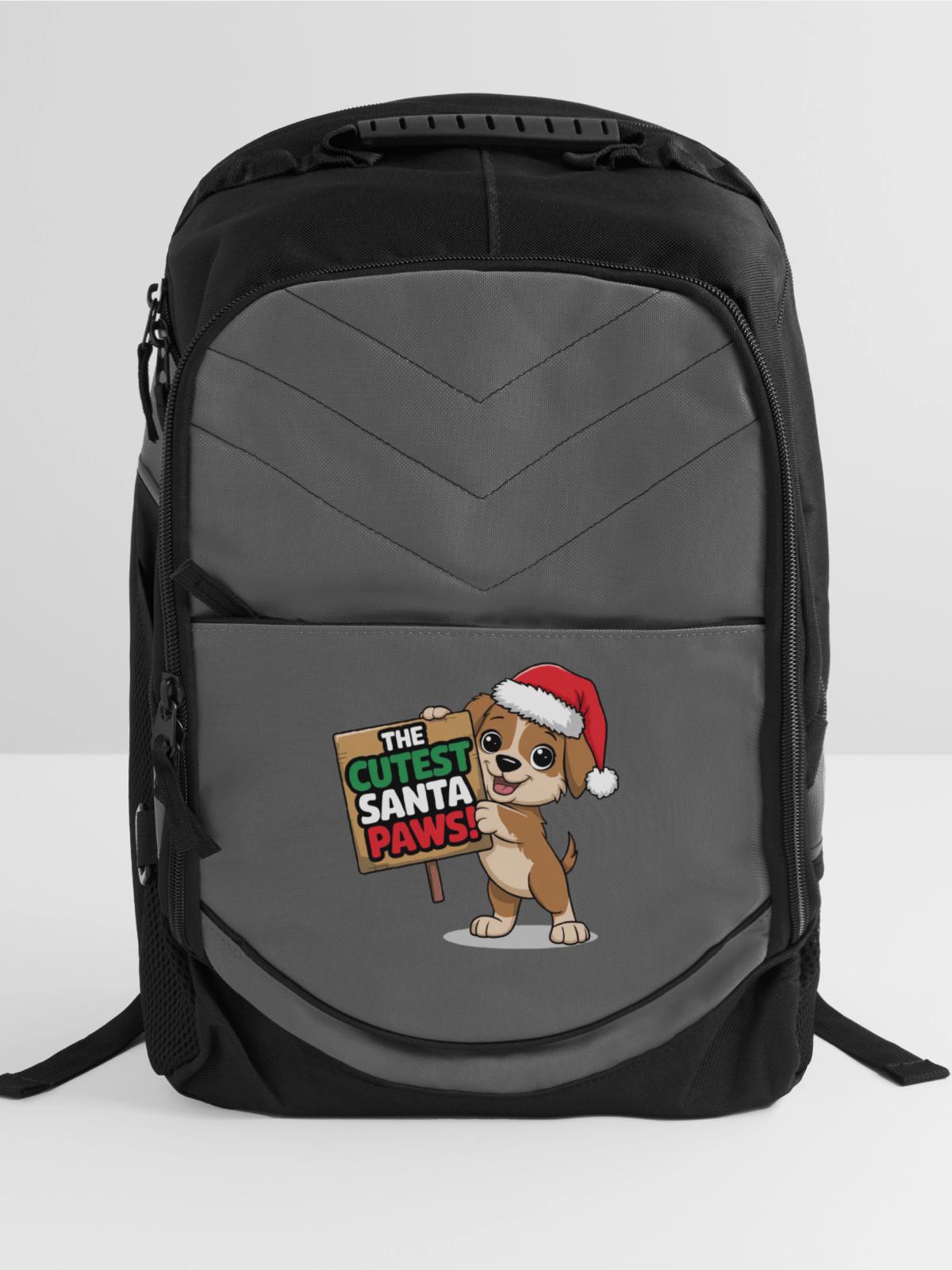 Cutest Santa Paws - Computer Backpack - charcoal - Front