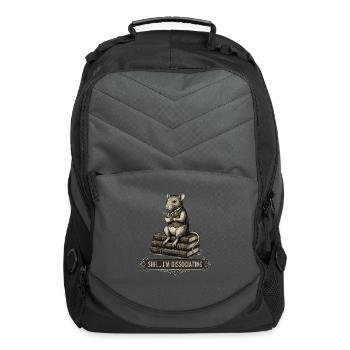 Dissociating Victorian Library Rat - Dark Academia - Computer Backpack - charcoal - Front