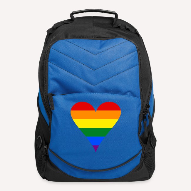 Gay Pride Rainbow Heart Funky