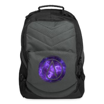 Atheist logo simple - Computer Backpack - charcoal - Front