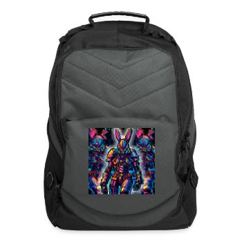 Colorful Cyborg Rabbit - Computer Backpack - charcoal - Front