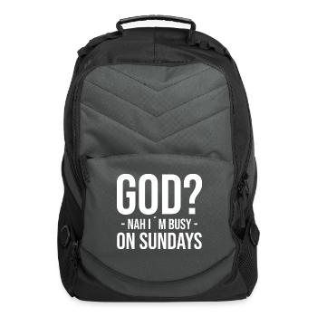 Atheist Gifts | Religion Atheism Church - Computer Backpack - charcoal - Front
