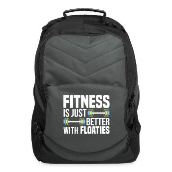 water aerobics - Computer Backpack - charcoal - Front