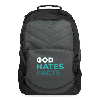 Atheist sayings | atheism religion gifts - Computer Backpack - charcoal - Front