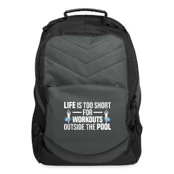 water aerobics - Computer Backpack - charcoal - Front