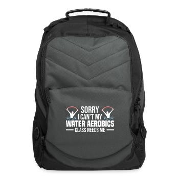 water aerobics - Computer Backpack - charcoal - Front