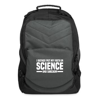 Atheism Religion Belief Atheists Science - Computer Backpack - charcoal - Front