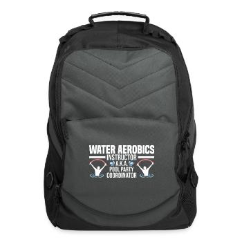 water aerobics - Computer Backpack - charcoal - Front