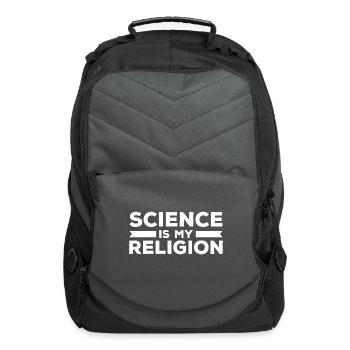 Atheist Sayings | Atheism Skeptic Gifts - Computer Backpack - charcoal - Front