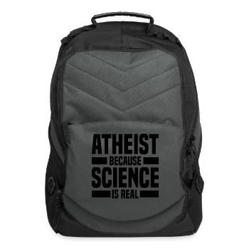 Atheism sayings | gifts for atheists faith - Computer Backpack - charcoal - Front