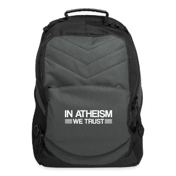 Atheist sayings | atheism religion gifts - Computer Backpack - charcoal - Front