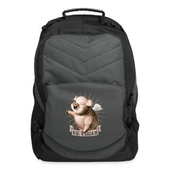 Go Vegan - Computer Backpack - charcoal - Front