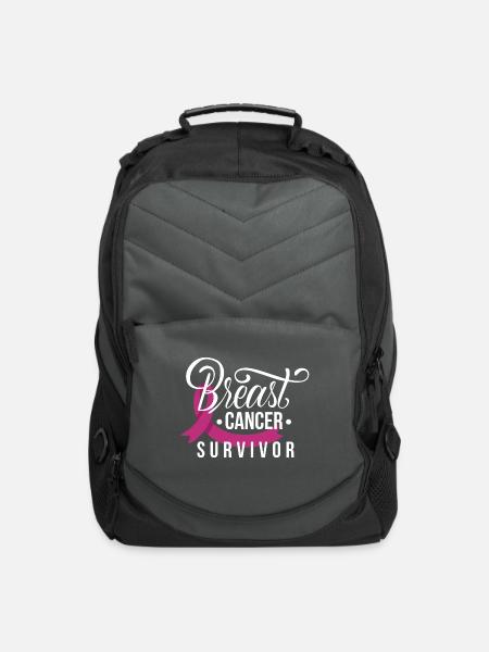 Breast Cancer Survivor - Computer Backpack - charcoal