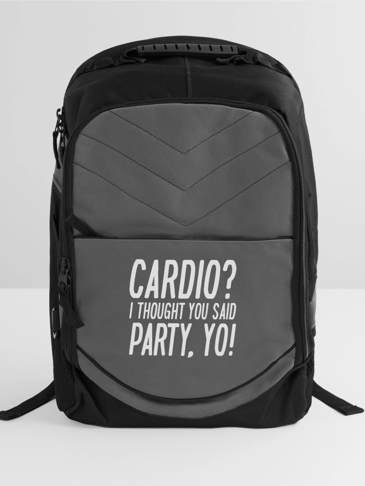 Cardio Party Yo - Computer Backpack - charcoal - Front