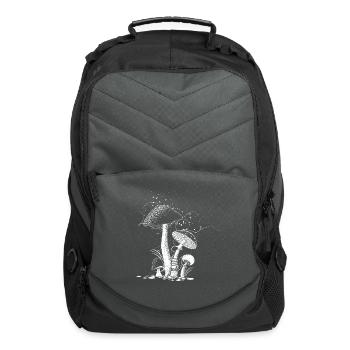 four mushrooms - Computer Backpack - charcoal - Front