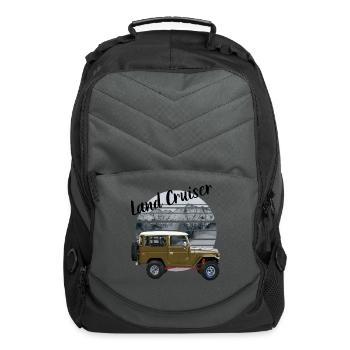 Toyota Land Cruiser J40 Off-Road Car Mountain - Computer Backpack - charcoal - Front