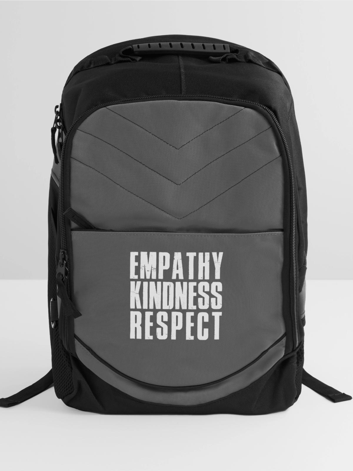 Empathy kindness respect - Computer Backpack - charcoal - Front