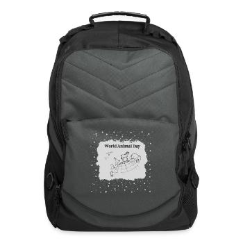 World Animal Day - Computer Backpack - charcoal - Front