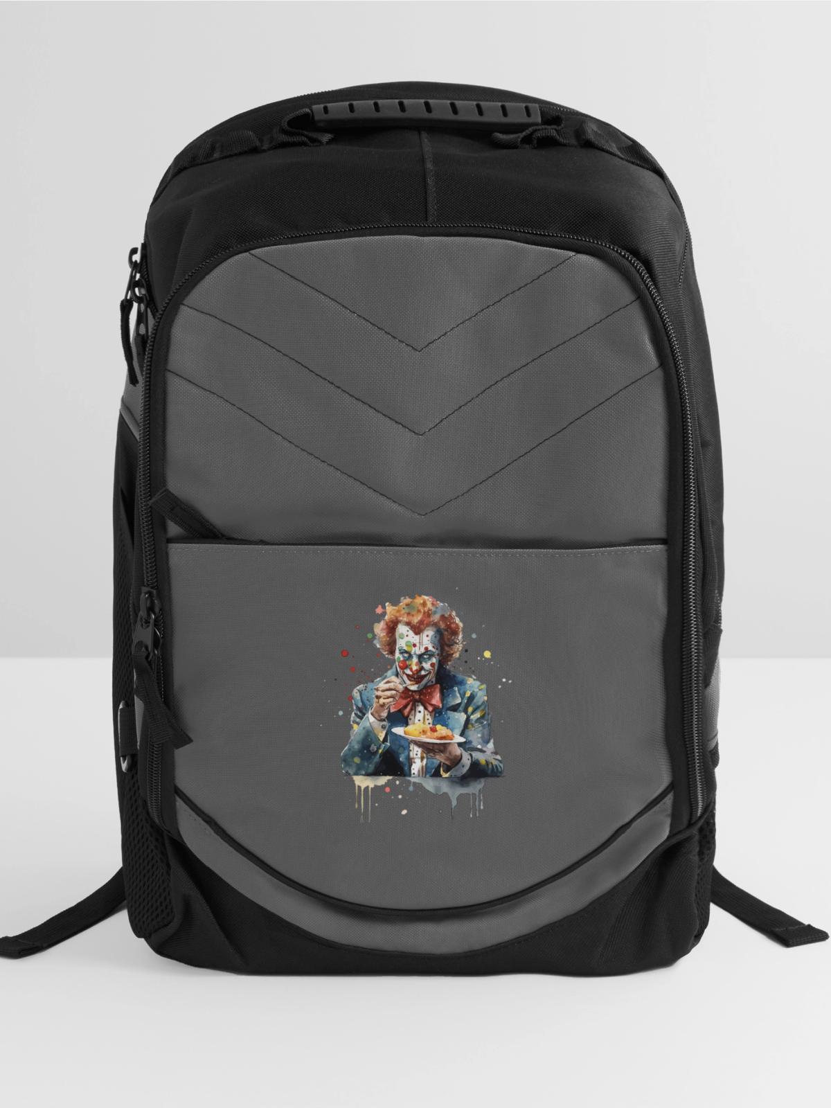 Scary Clown Logo Art - Computer Backpack - charcoal - Front