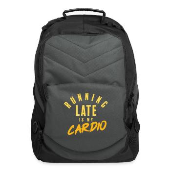 running late is my cardio - Computer Backpack - charcoal - Front