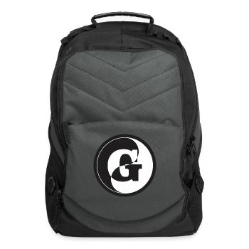Yin Yang letter G - Computer Backpack - charcoal - Front