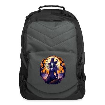 Scary Halloween Party Costume Witch - Computer Backpack - charcoal - Front