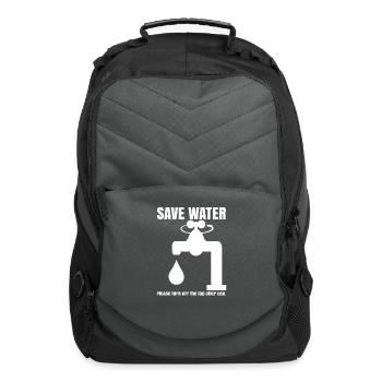 SAVE WATER - Computer Backpack - charcoal - Front