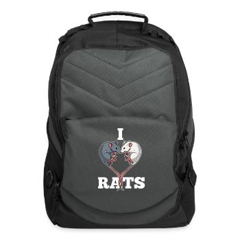 I Love Rats Rat Rodent Pet - Computer Backpack - charcoal - Front