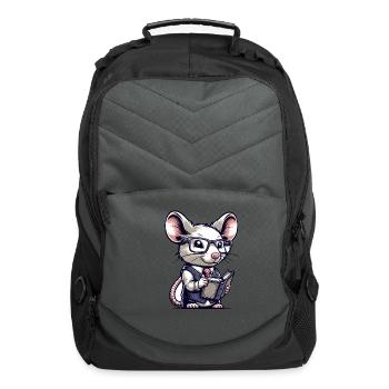 Cute Mouse Teacher - Computer Backpack - charcoal - Front