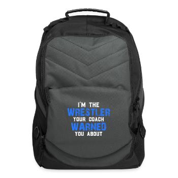 Wrestling Funny Wrestling - Computer Backpack - charcoal - Front