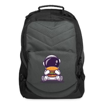 Astronaut Eating Hamburguer - Computer Backpack - charcoal - Front