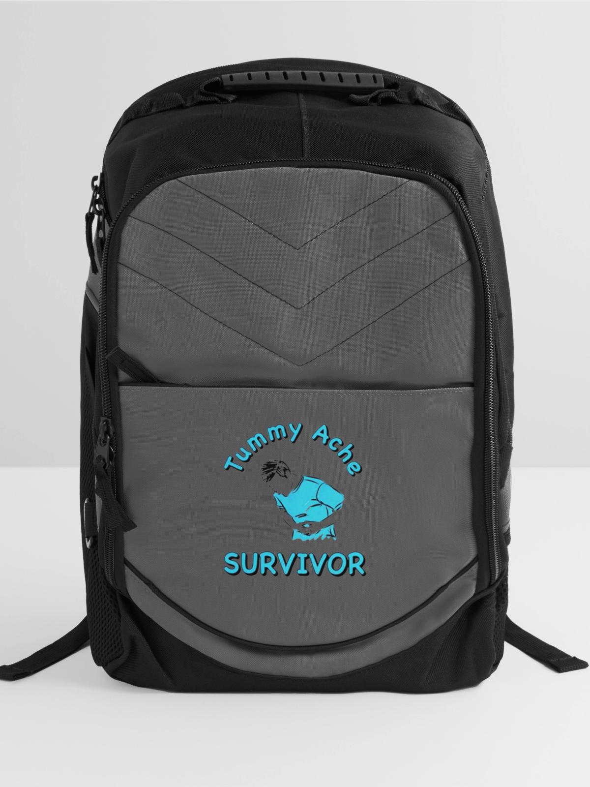 Tummy Ache Survivor - Computer Backpack - charcoal - Front