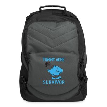 tummy ache survivor Stomachache IBS Funny - Computer Backpack - charcoal - Front
