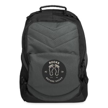 Rocks Before Socks ESTD Y2K - Computer Backpack - charcoal - Front