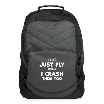 I Don't Just Fly Drones I Crash... - Computer Backpack - charcoal - Front
