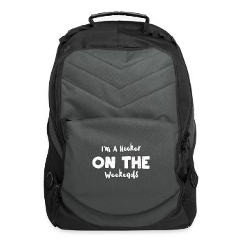 I'm A Hooker On The Weekends - Computer Backpack - charcoal - Front