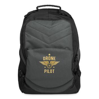 Drone pilot badge - Computer Backpack - charcoal - Front
