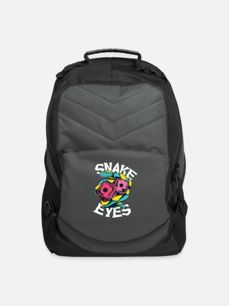 snake eyes dice - Computer Backpack - charcoal
